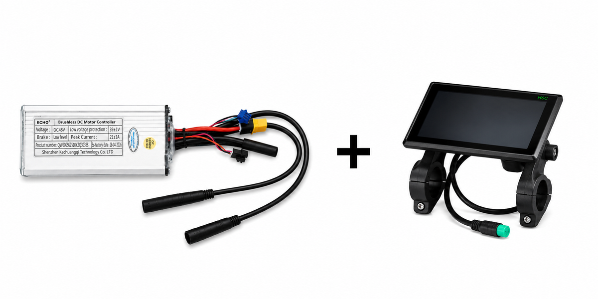 Kombi-Deal: Controller Fatbike V20 Rotes Kabel + H6C Display – Tunebar